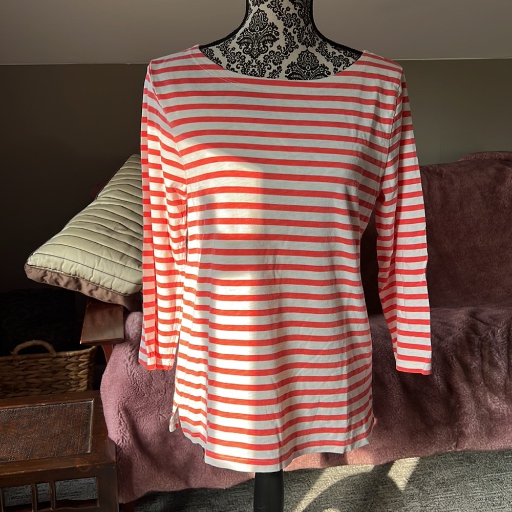 J Crew 3/4 sleeve cotton top. Sz. M